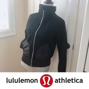 Lululemon 8 So Sherpa Fleece & Satin Zip Jacket